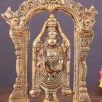 Brass Superfine Tirupati Balaji Lord Venkateshwara Idol | 6.5" Sacred Murti | 800g Premium Handcrafted Statue | Home Temple Blessing | Jaipurio